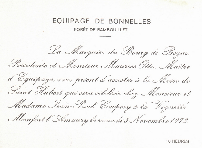 Bonnelles - Archives du Château de Montpoupon - Don à la Société de Vènerie (5)
